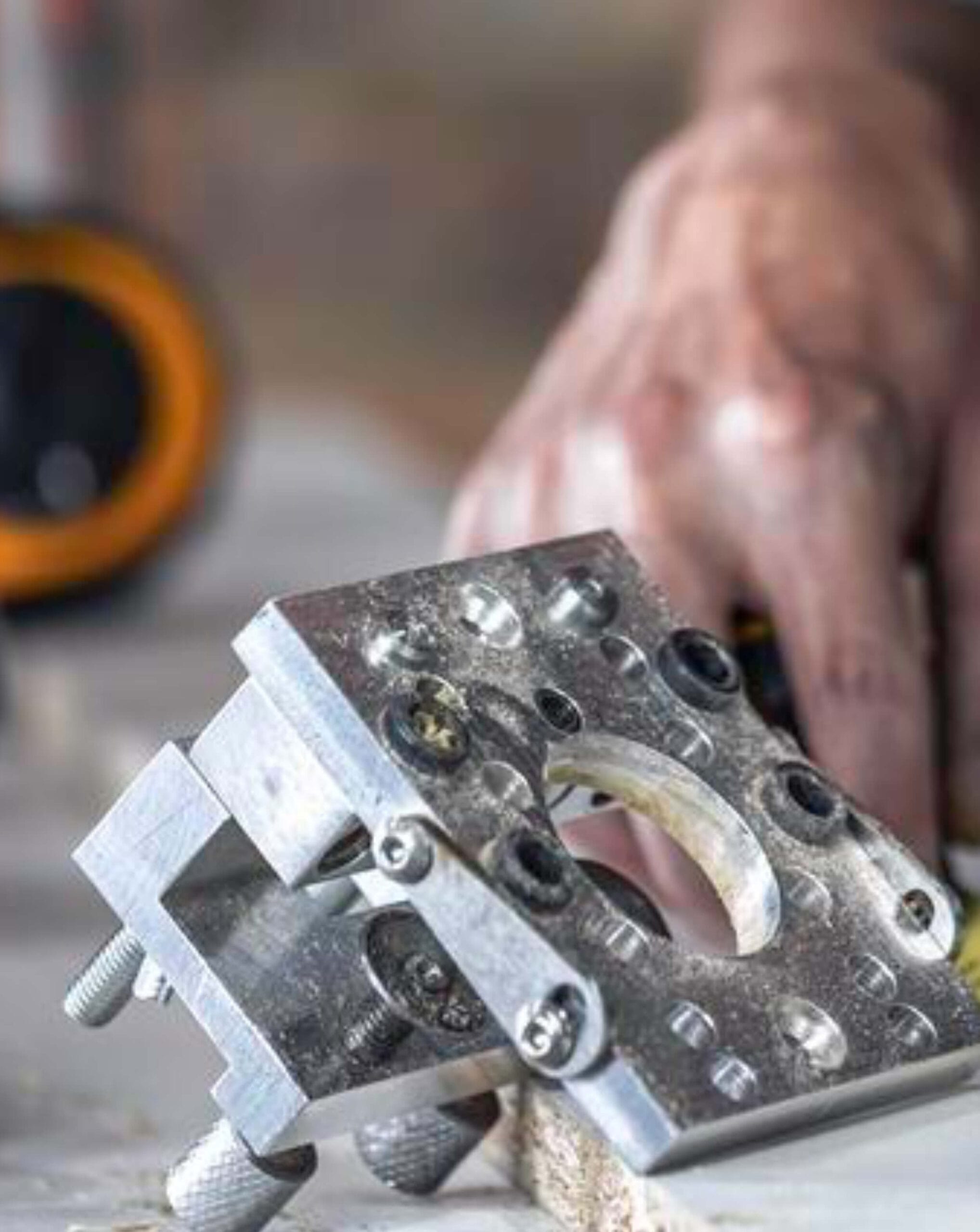 Close-up of a CNC machined component used in consumer electronics